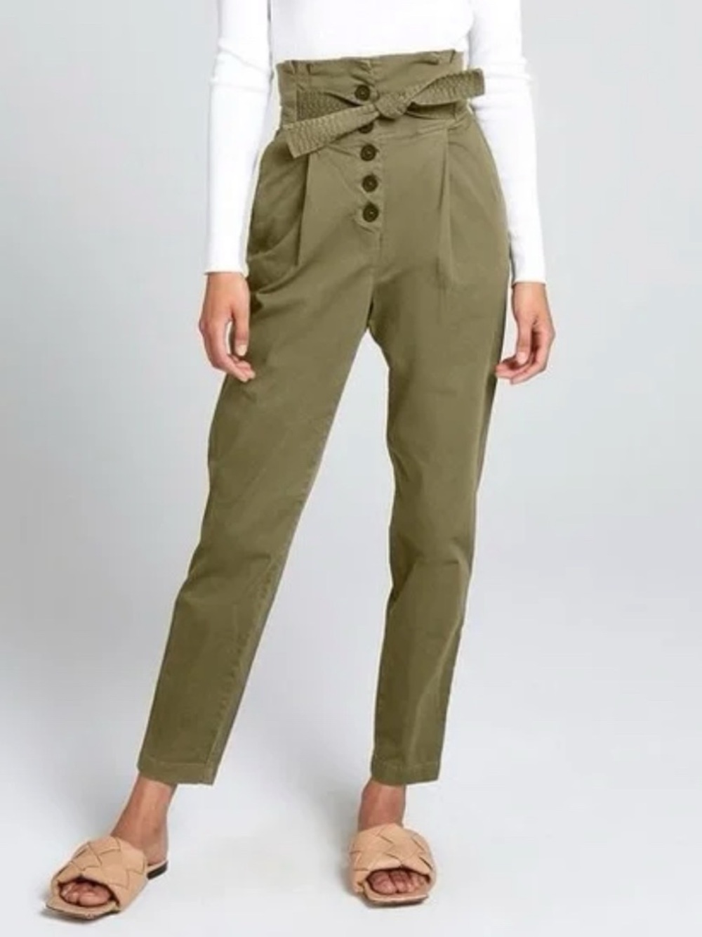 A.L.C. Krew Paper bag High Rise Khaki Pants